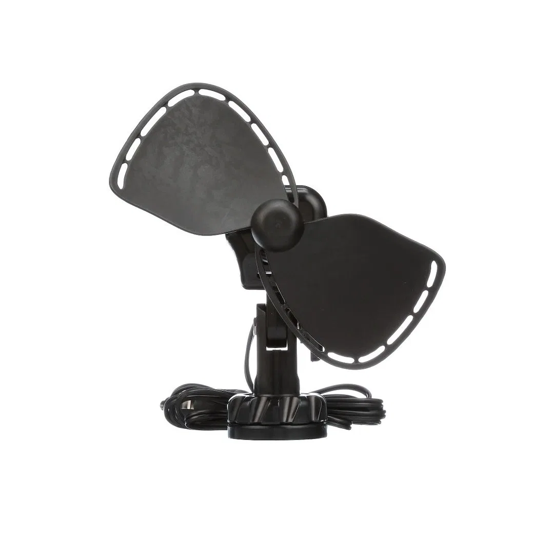747CA24BCS – CAFRAMO Fan, 7 Inch 2 Speed Cabin Type 24 Volt Black Adjustable Tilting Head With Six Foot Cord/ Suction...